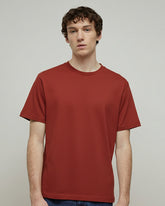Brick Red Basic Cotton T-Shirt